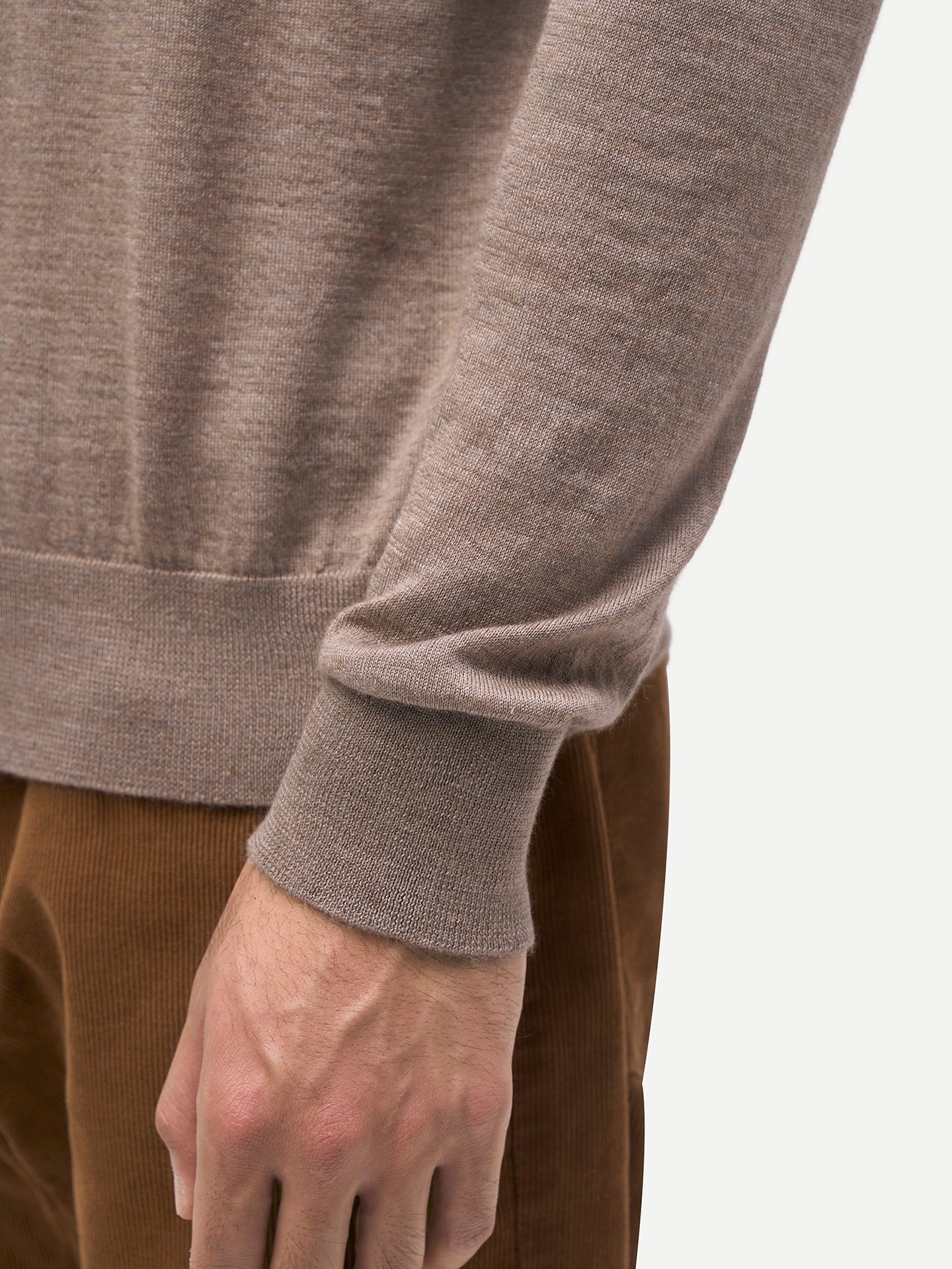 Men Cashmere Silk High Neck Sweater