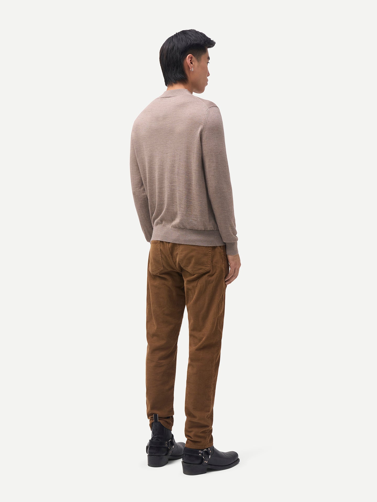 Men Cashmere Silk High Neck Sweater