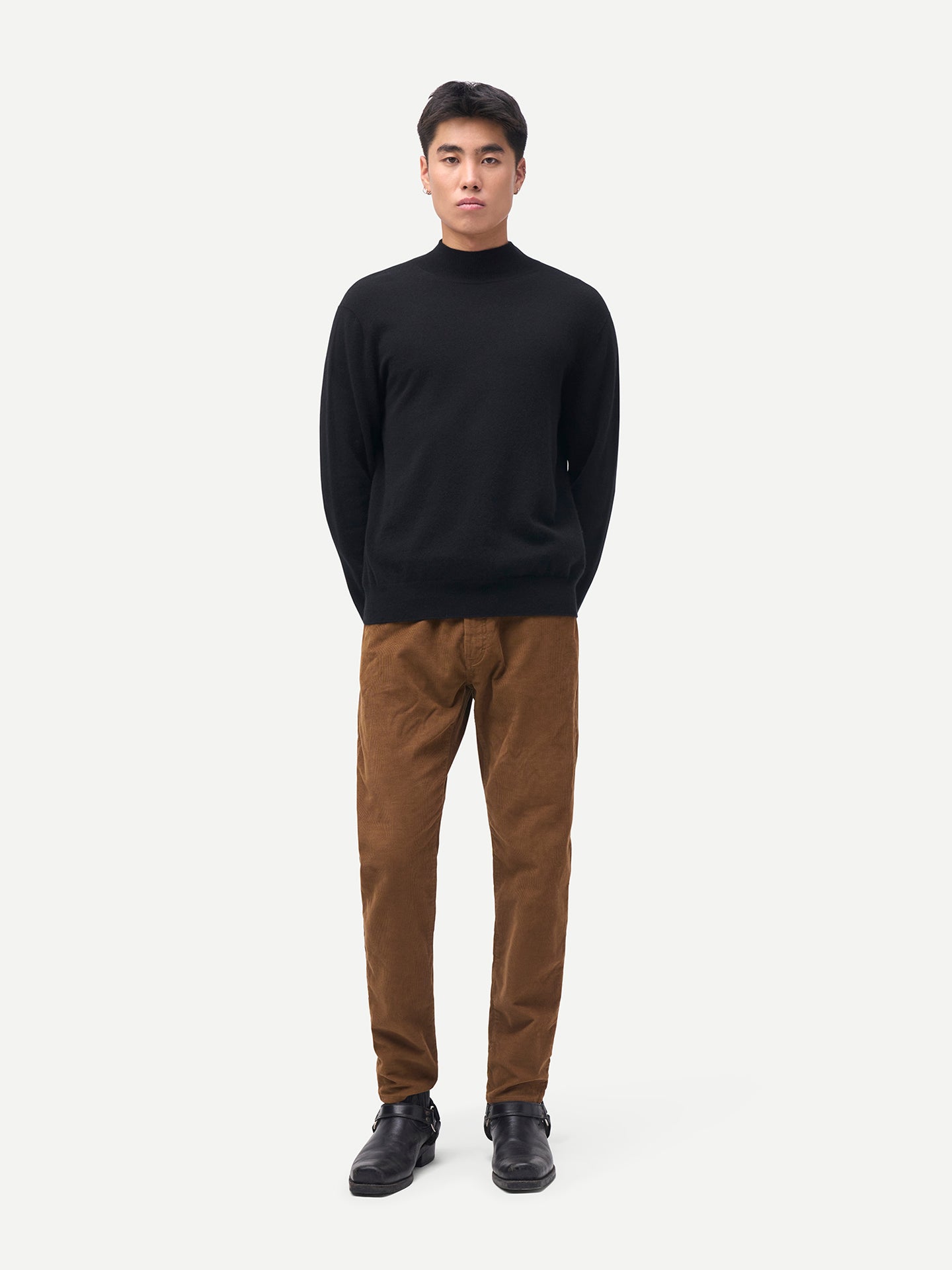 Timeless Mock Neck Cashmere Sweater