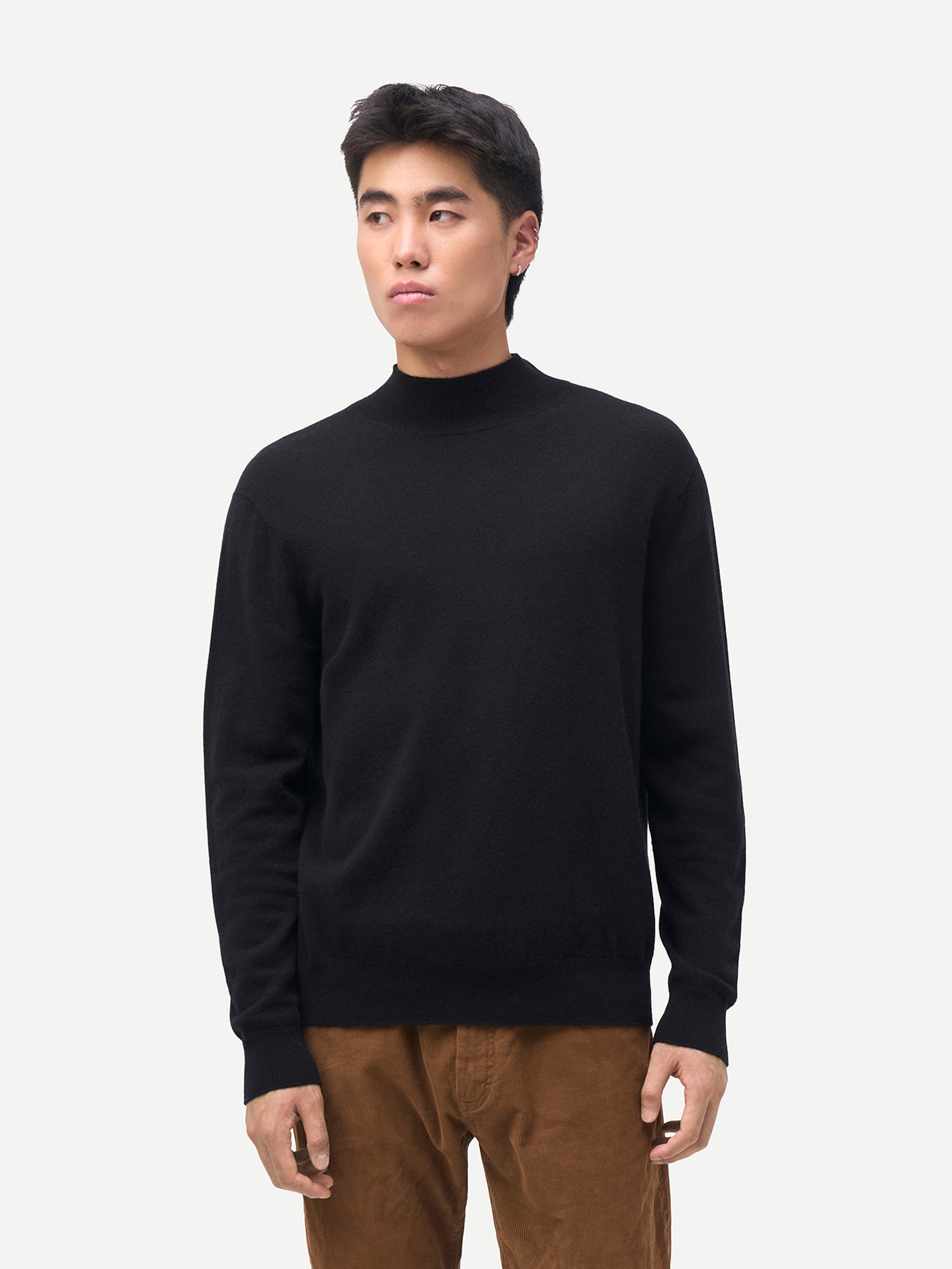 Timeless Mock Neck Cashmere Sweater