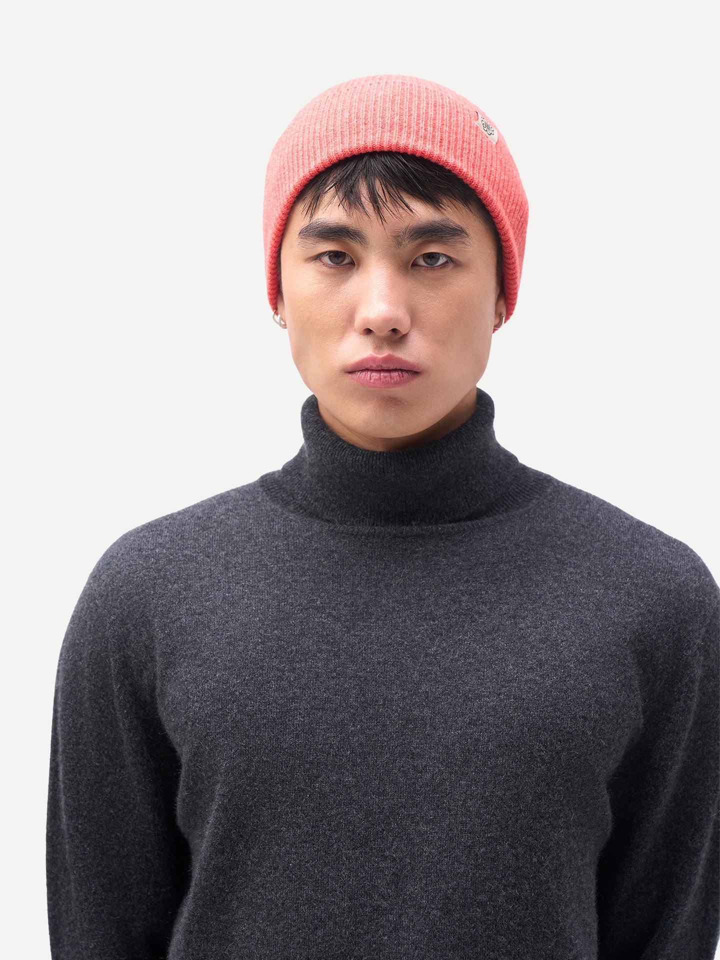 Cashmere Rib Knit Beanie