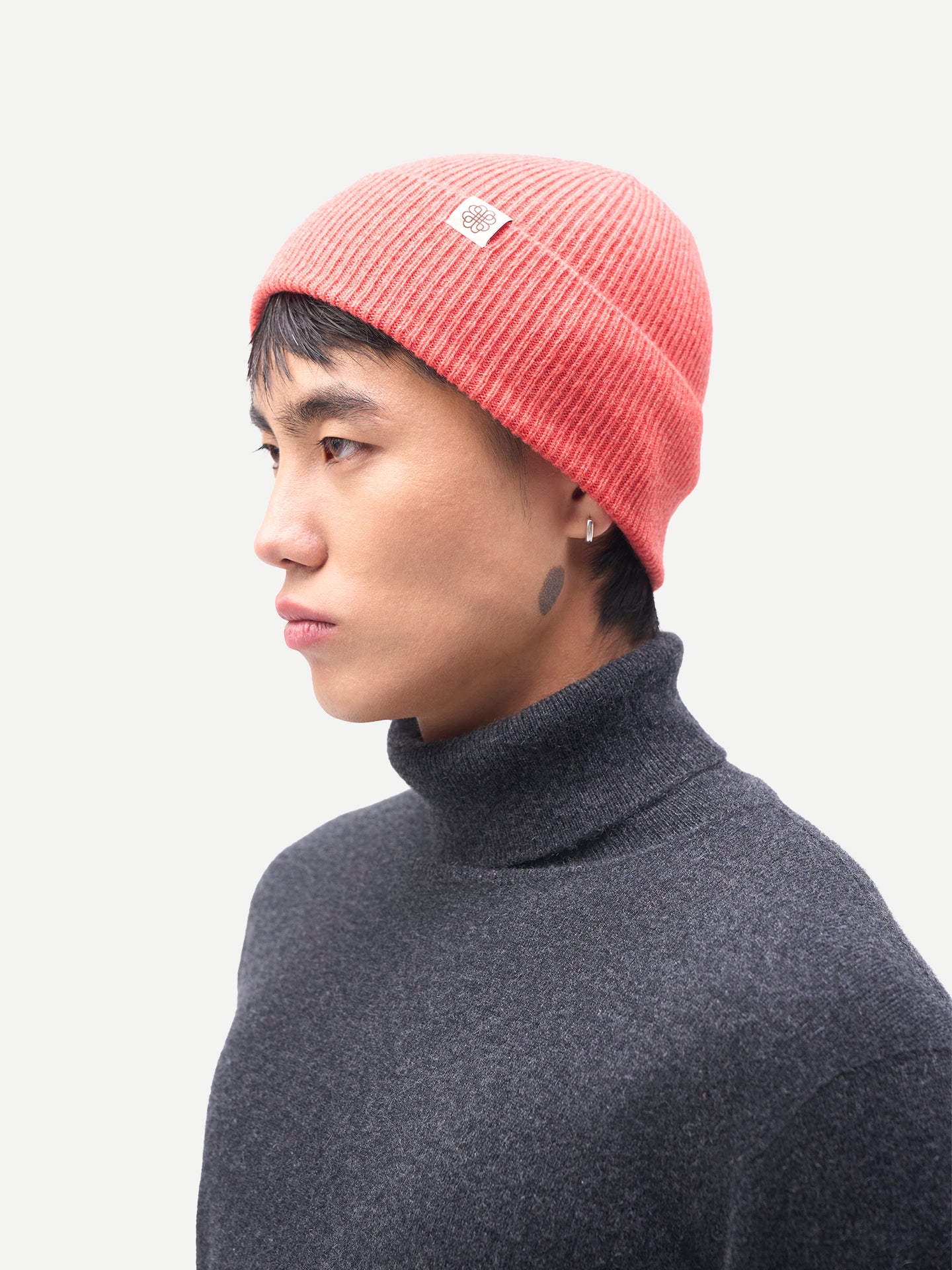 Cashmere Rib Knit Beanie