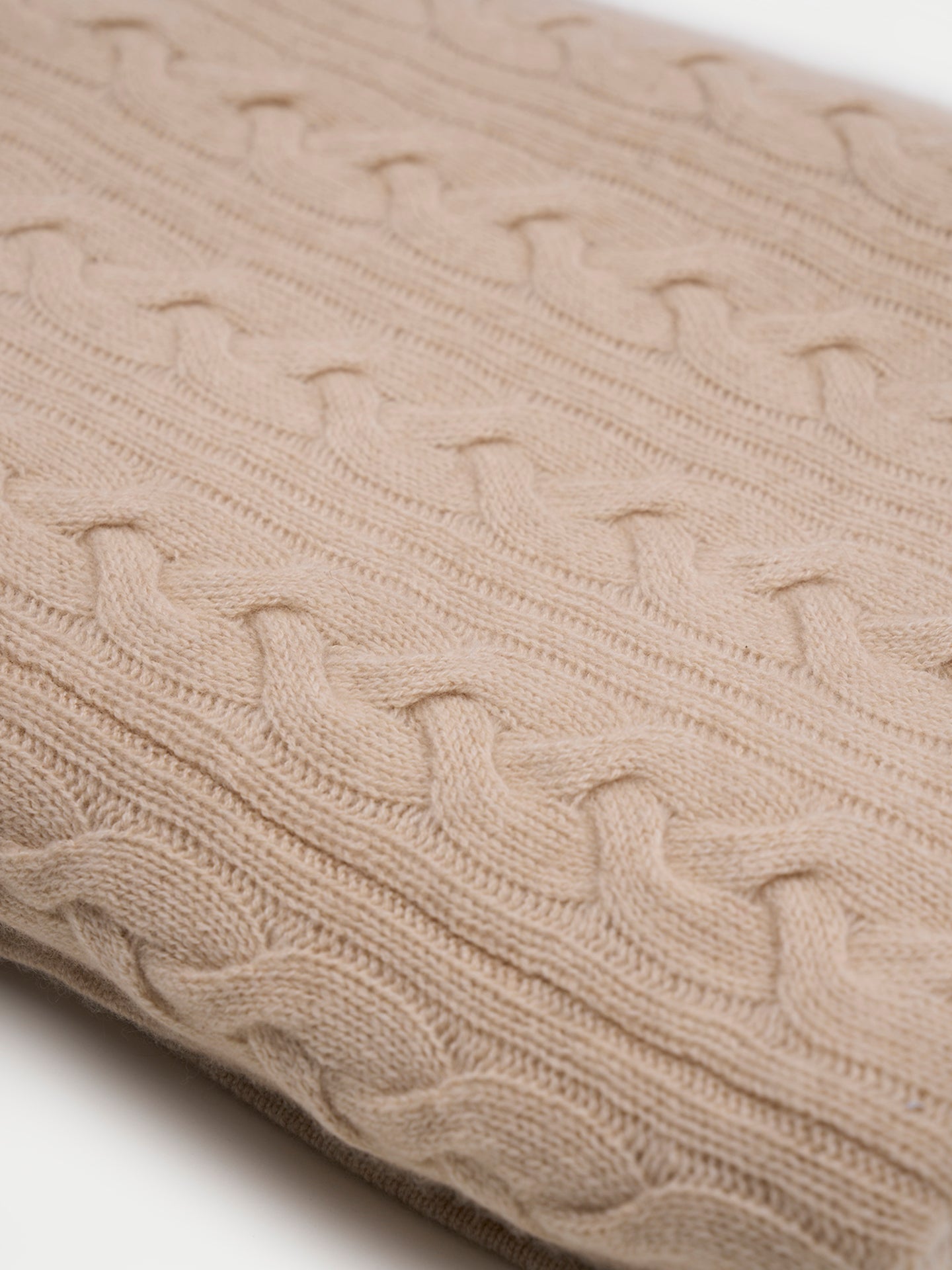 Organic Color Cable Knit Blanket