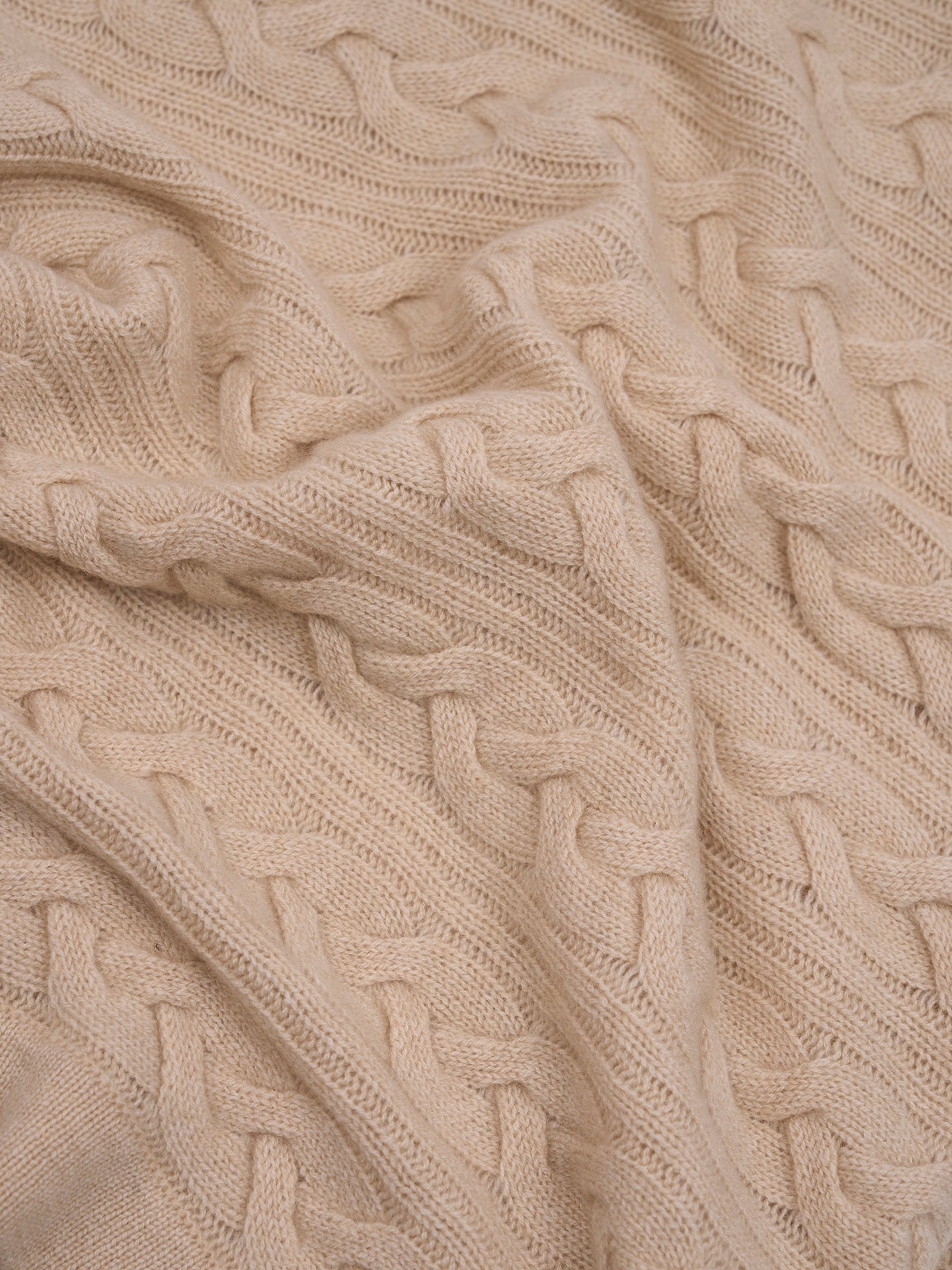 Organic Color Cable Knit Blanket