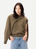 Women's Cashmere Crewneck Twin Set Aloe | GOBI Cashmere #color_aloe