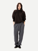 Women's Cashmere Crewneck Twin Set Mole | GOBI Cashmere #color_mole