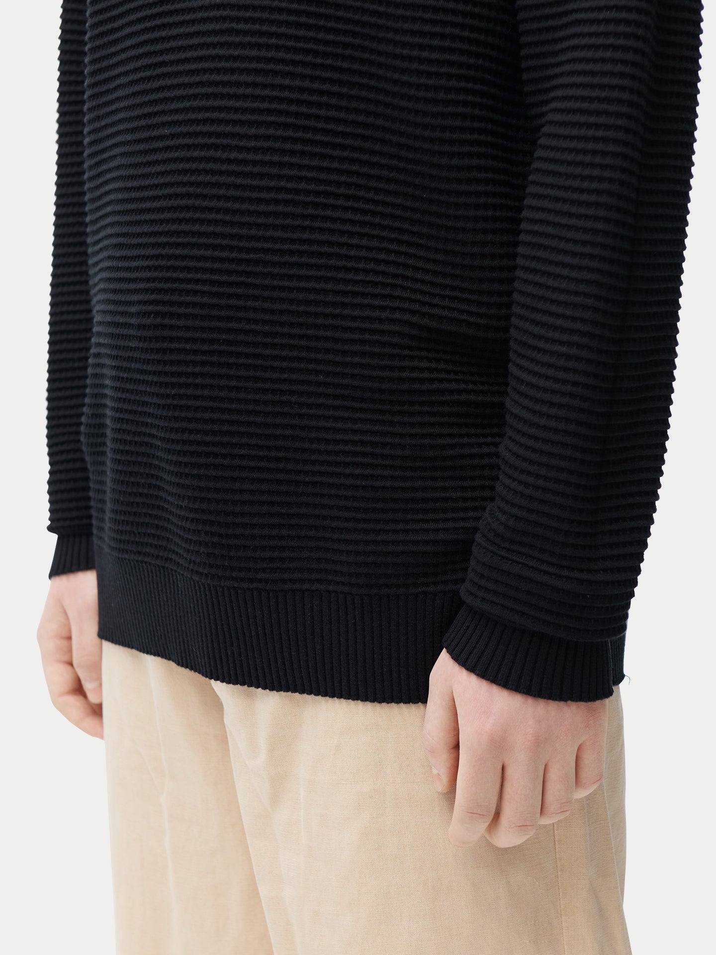 Textured-Knit Silk Cashmere Sweater