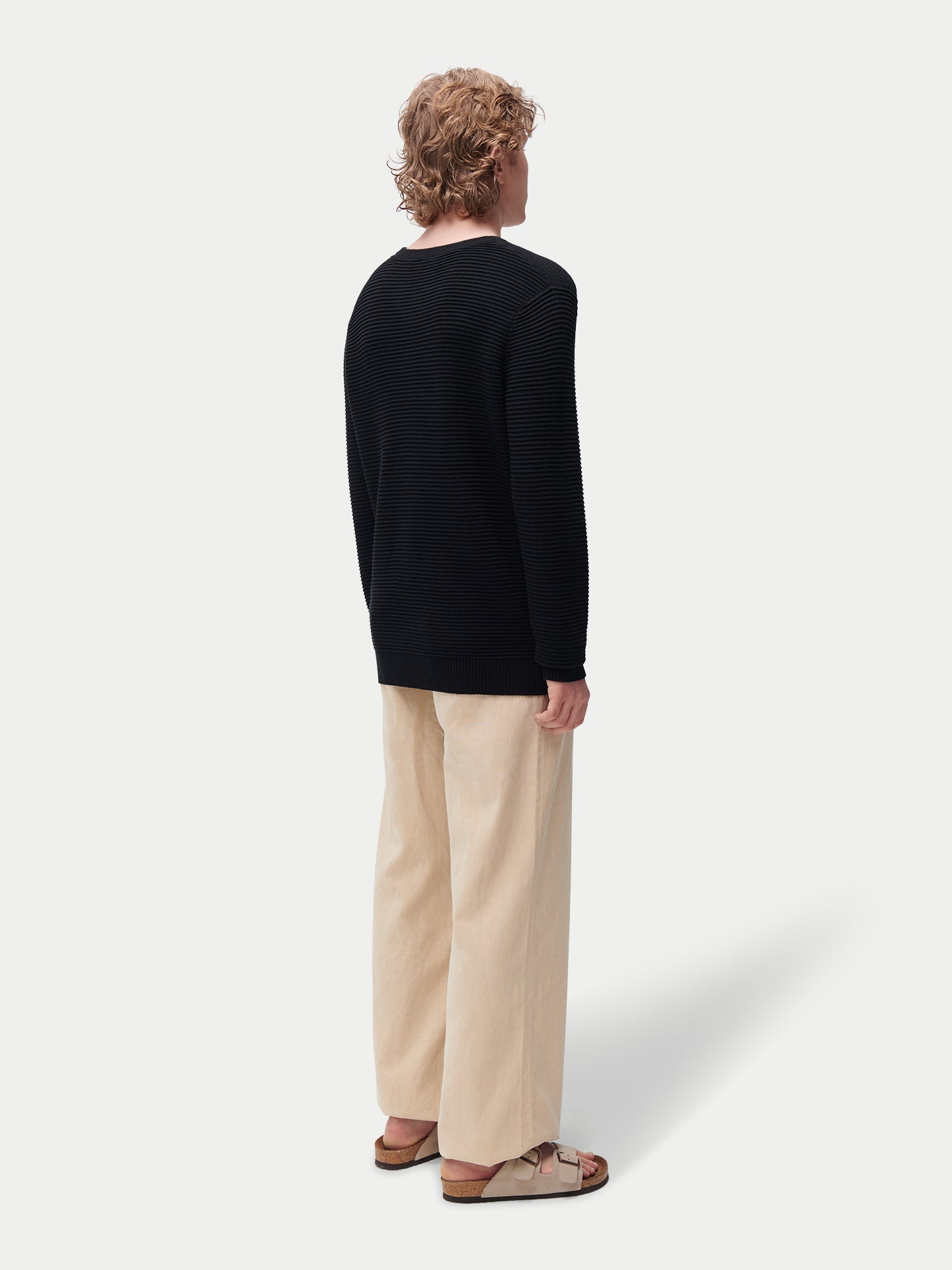 Textured-Knit Silk Cashmere Sweater