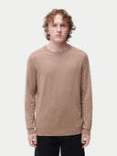 Man wearing a beige sweater on a white background. #color_timber-wolf