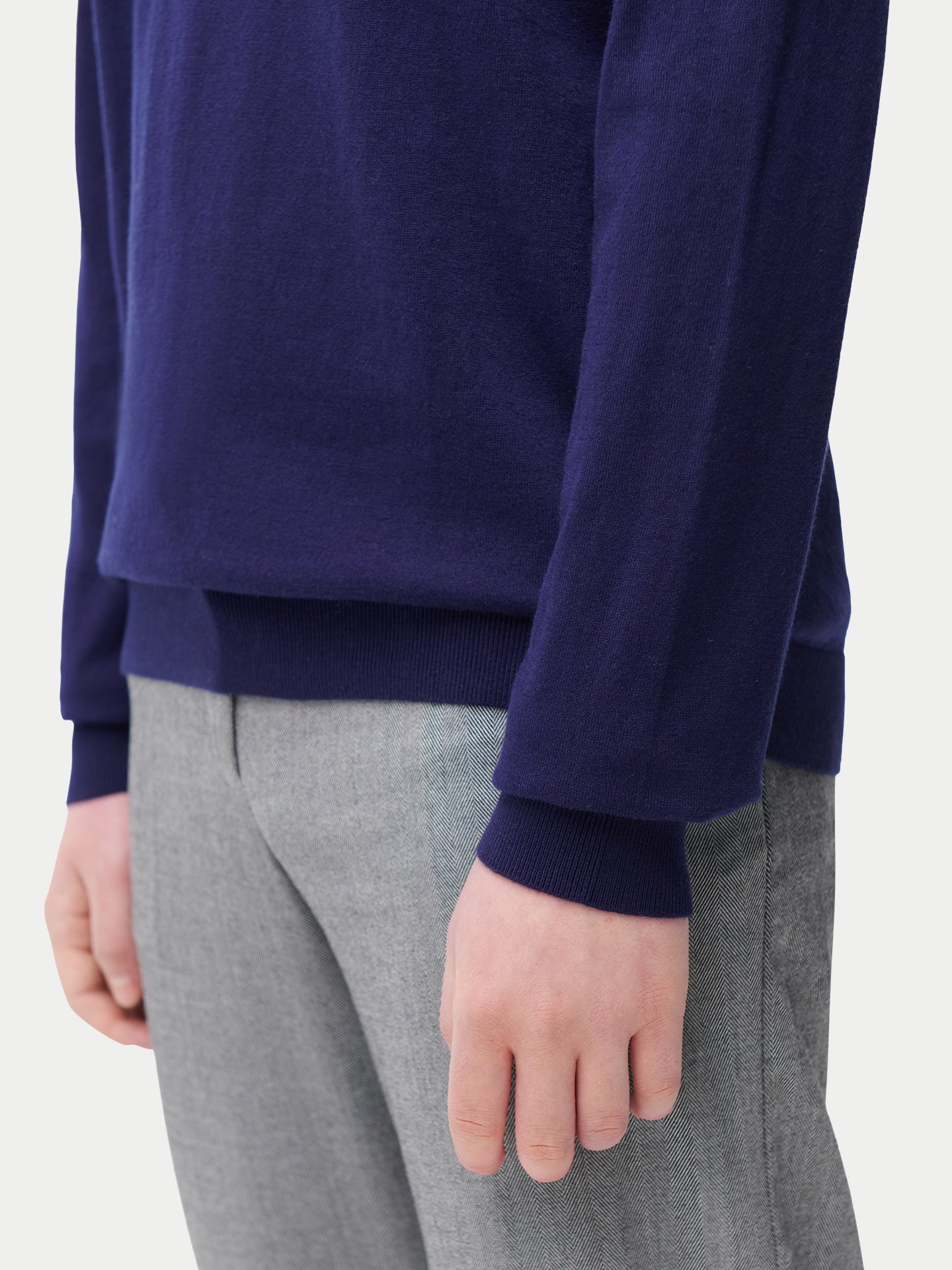 Men's Crewneck Cotton Silk Cashmere Blend Sweater