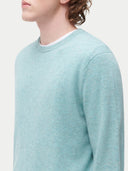 Essential Crewneck Cashmere Sweater Blue Haze - Gobi Cashmere #color_blue-haze
