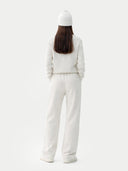 back view of a white outfit with a white cap on a white background #color_milky-green