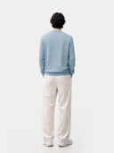 Men's Essential Crewneck Cashmere Sweater - Classic Fit Cloud Blue - Gobi Cashmere #color_cloud-blue