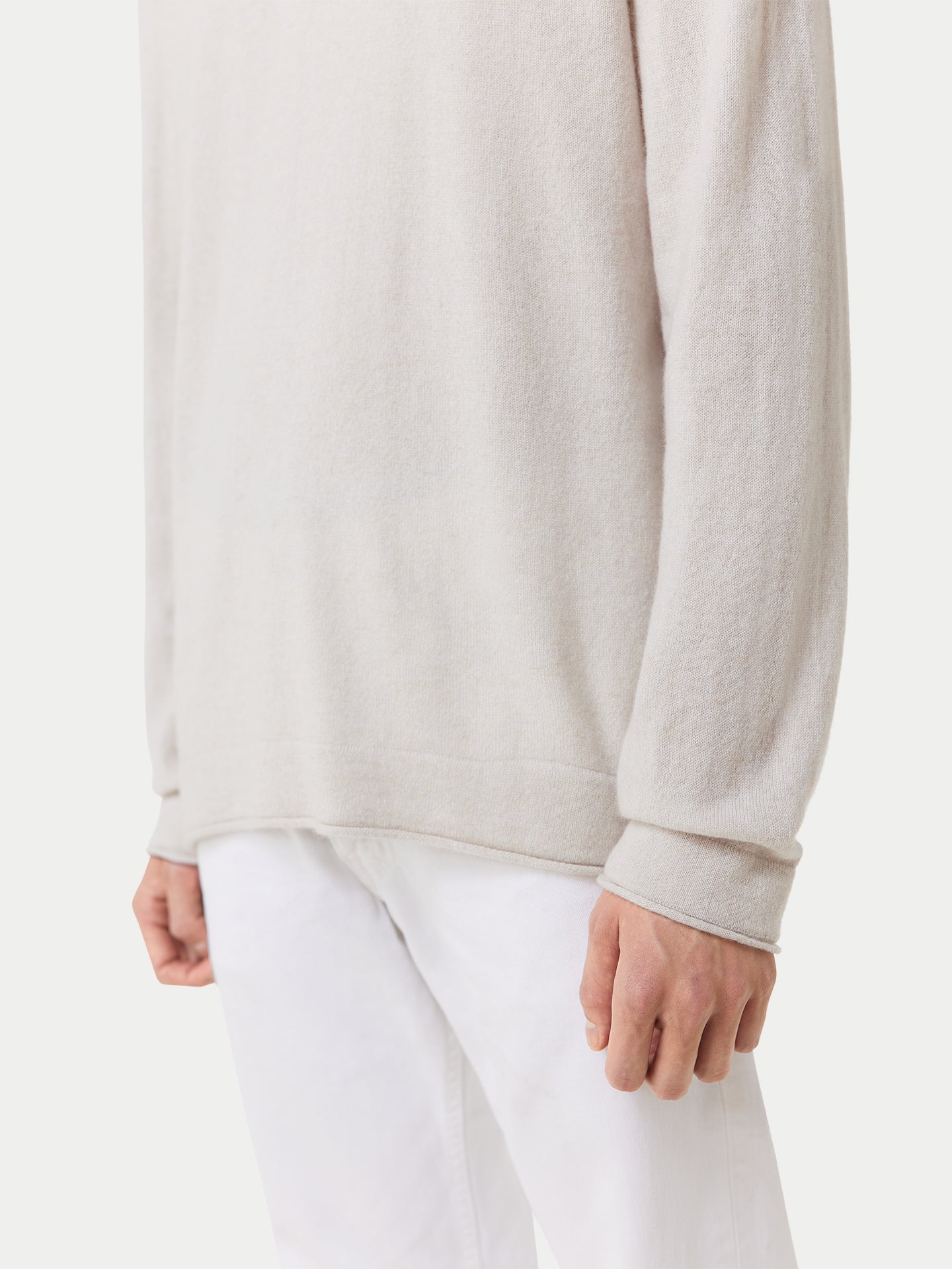 Men's Lightweight Cashmere Sweater Gray - Gobi Cashmere