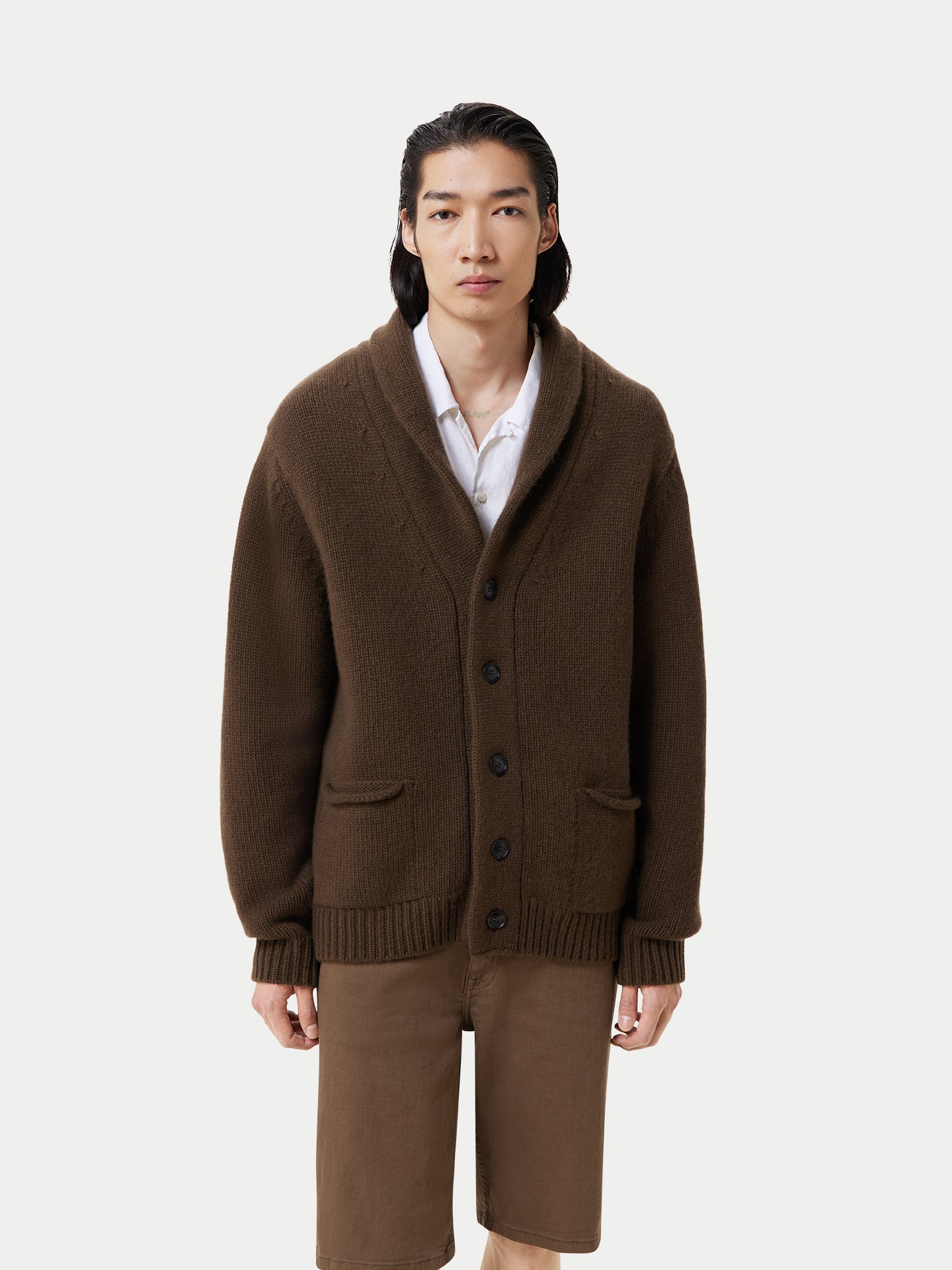 Shawl Collar Cashmere Cardigan