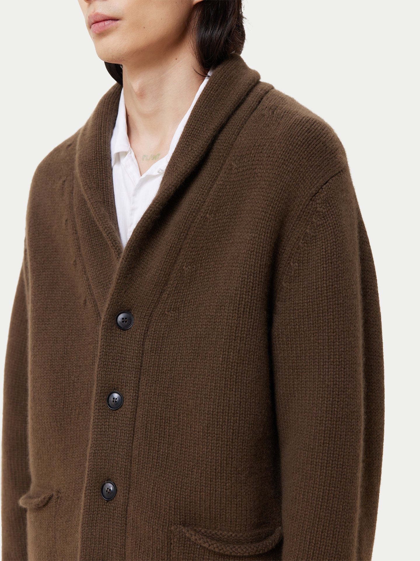 Shawl Collar Cashmere Cardigan