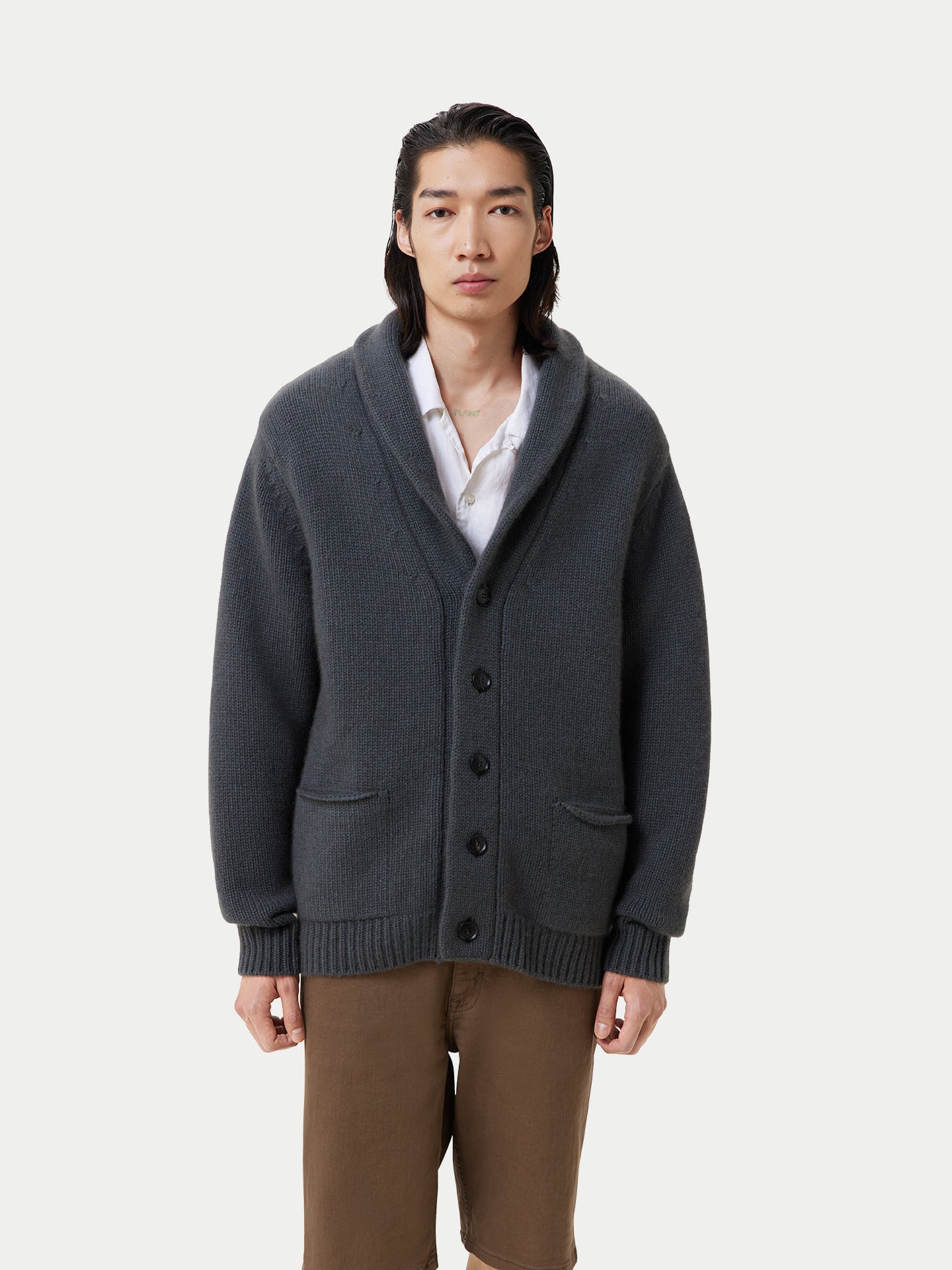 Shawl Collar Cashmere Cardigan