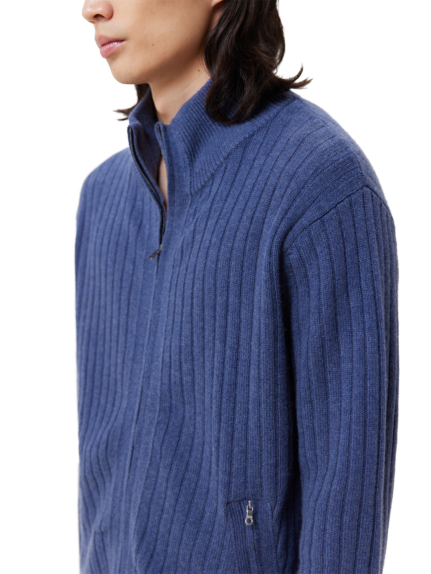 Full-Zipper Cashmere Cardigan