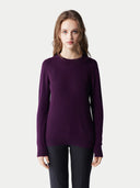 Purple Pennant Cashmere Crew Sweater for Women | GOBI US #color_purple-pennant
