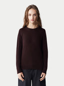 Women’s Essential Crew-Neck Sweater Coffee Bean | GOBI US #color_coffee-bean