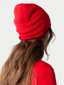 back view of a red beanie #color_hibiscus