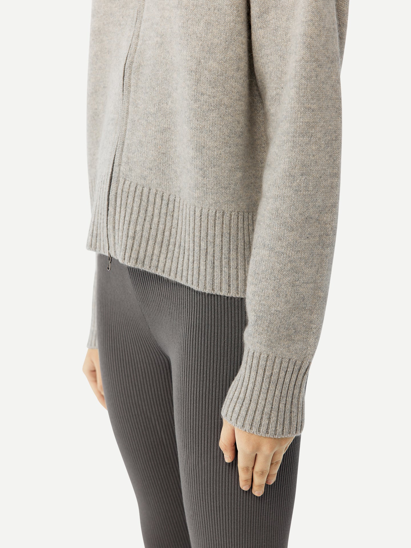 Cashmere Zip Cardigan