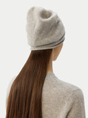 back view of a gray minimal winter hat #color_dawn-blue