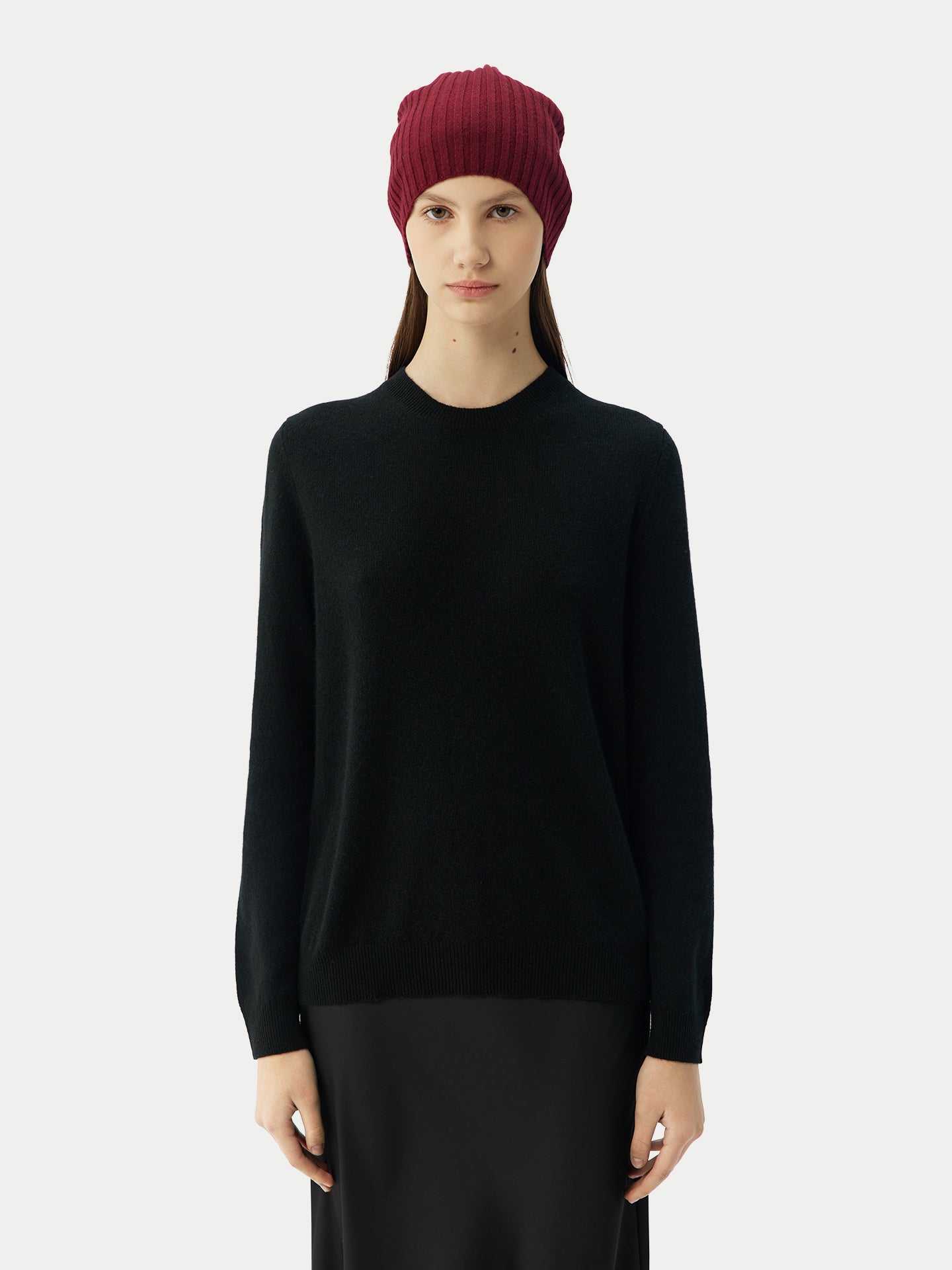 Cashmere Rib Knit Hat