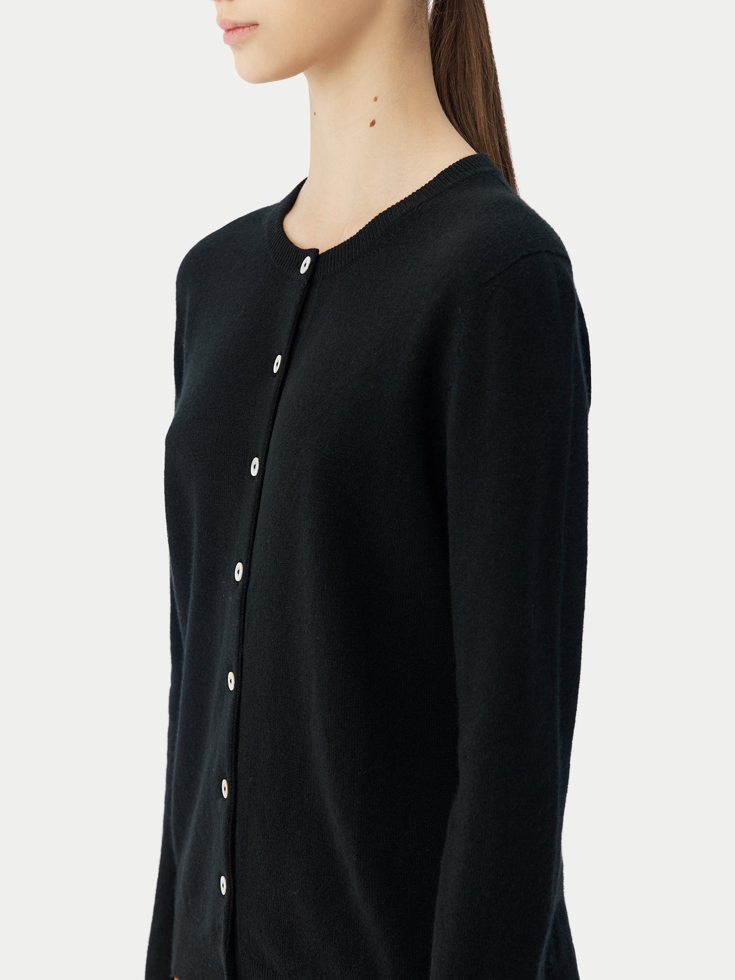 Cashmere Crew Neck Cardigan