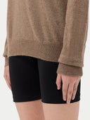 Organic Color Cashmere Essential Crewneck Sweater Taupe - Gobi Cashmere #color_taupe