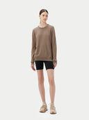 Organic Color Cashmere Essential Crewneck Sweater Taupe - Gobi Cashmere #color_taupe