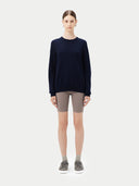 Women's Cashmere Basic Crew Neck Navy - Gobi Cashmere #color_navy