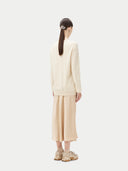 Organic Color Essential Cashmere Crewneck Sweater Off White - Gobi Cashmere #color_off-white