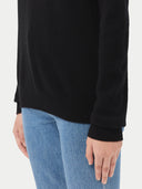 Essential Cashmere Crewneck Sweater Black - Gobi Cashmere #color_black