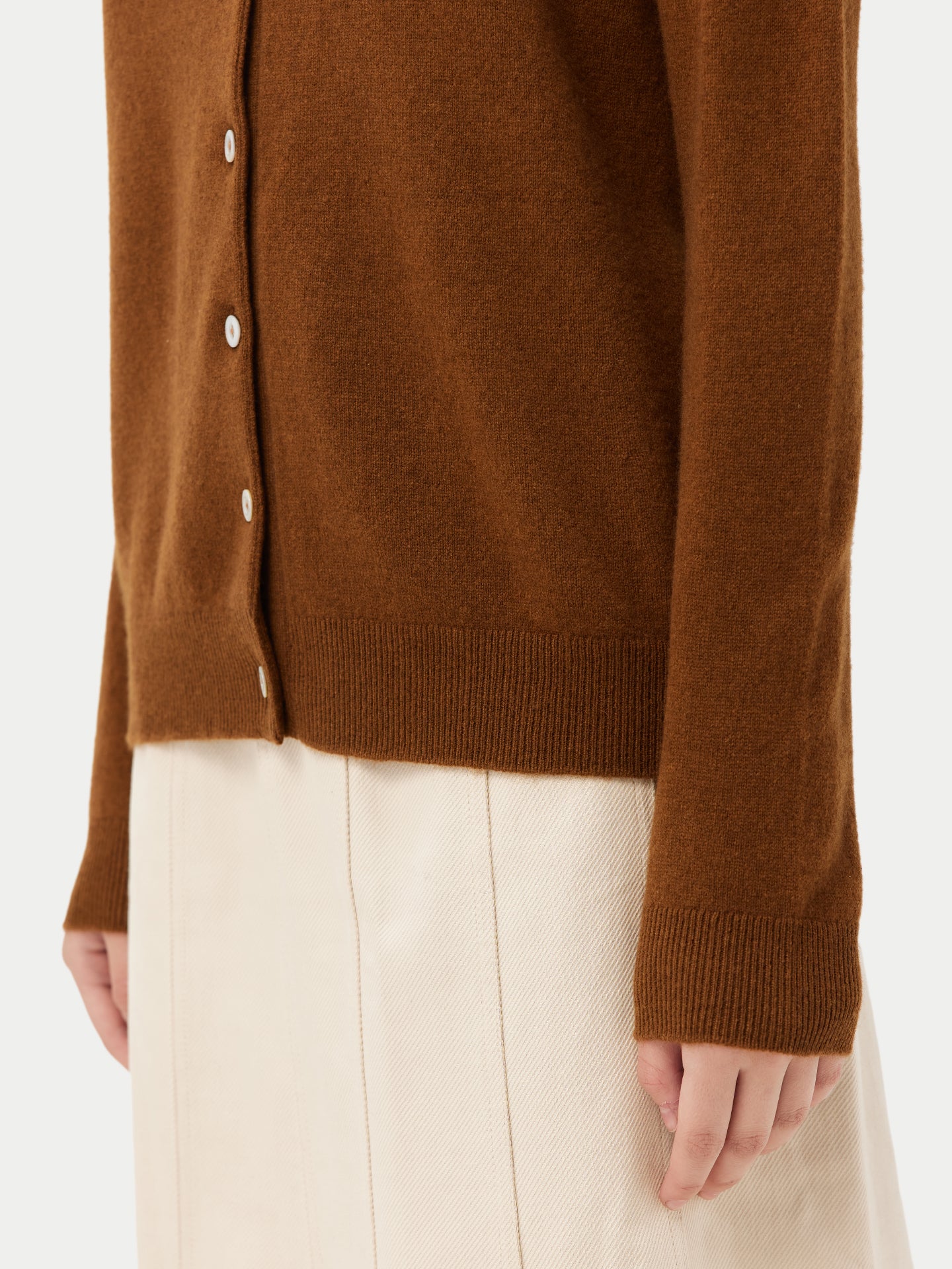 Cashmere Crew Neck Cardigan