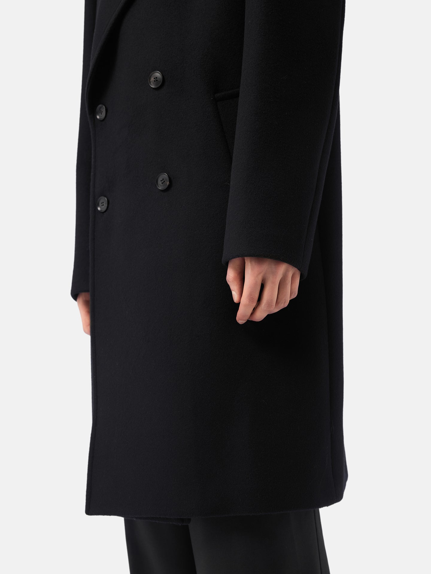 Double-Breasted Cashmere Coat for Men