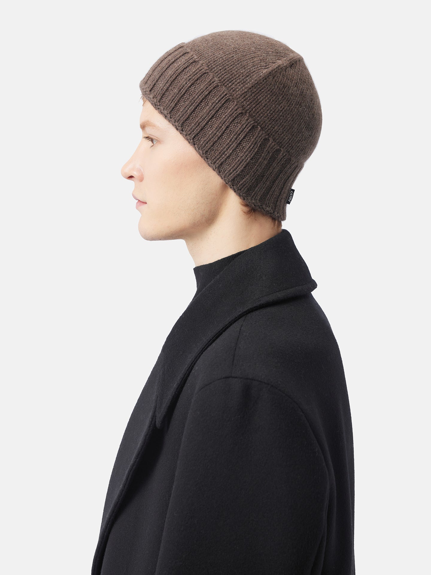 Cashmere Rib Knit Hat /Unisex/