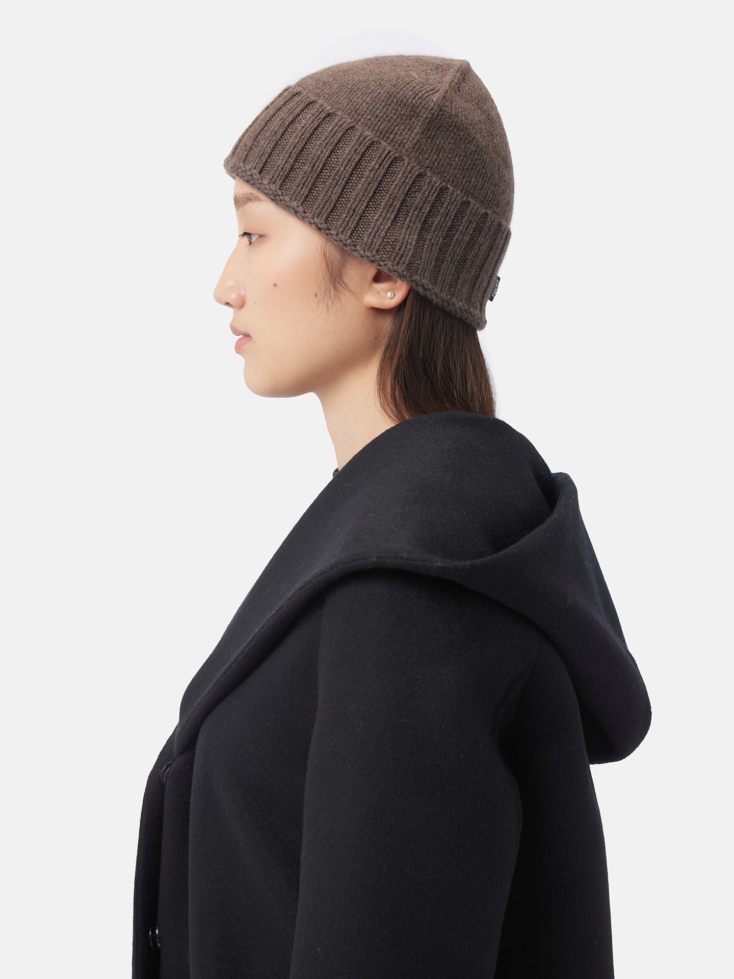 Cashmere Rib Knit Hat /Unisex/