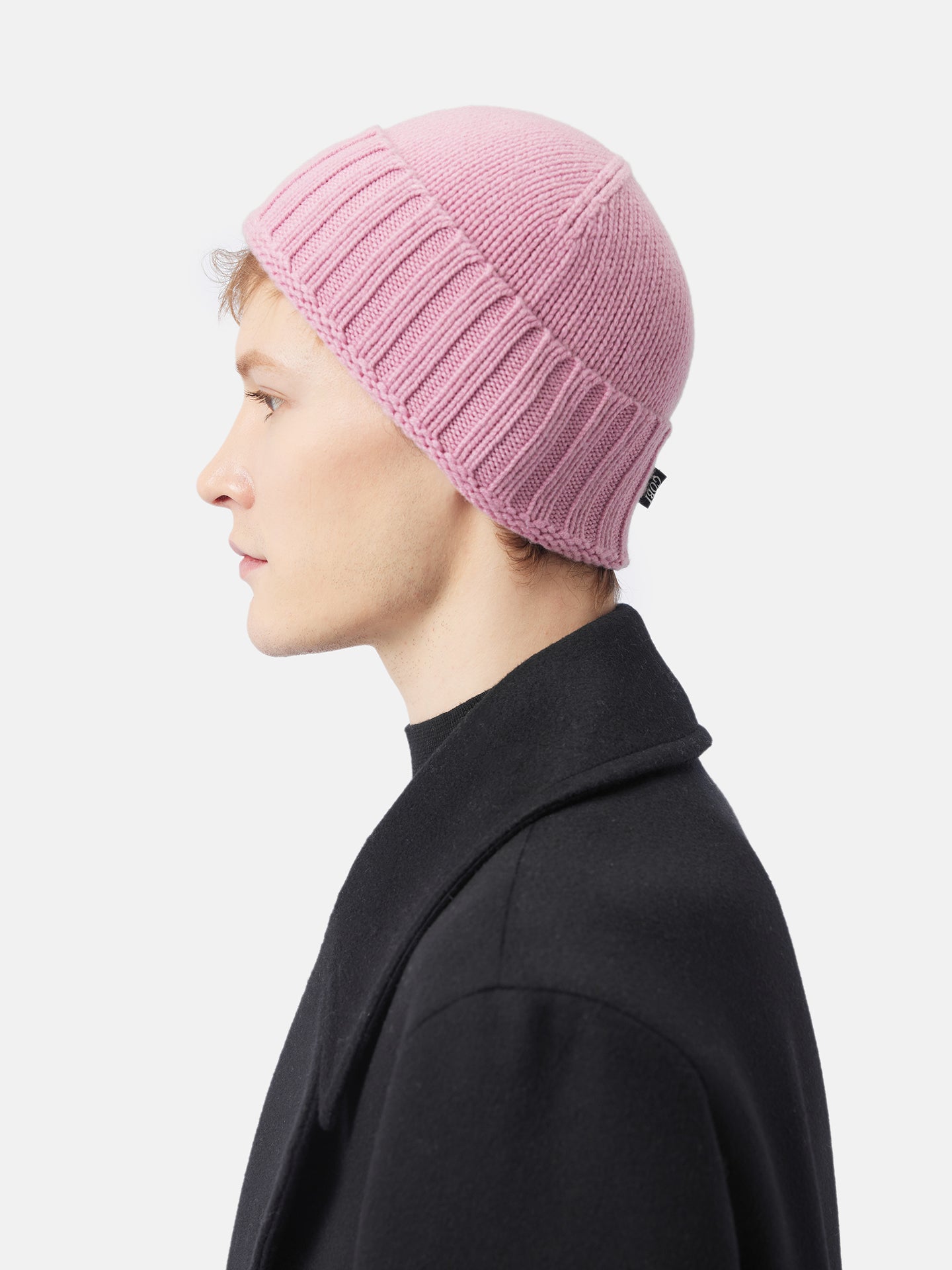 Cashmere Rib Knit Hat /Unisex/