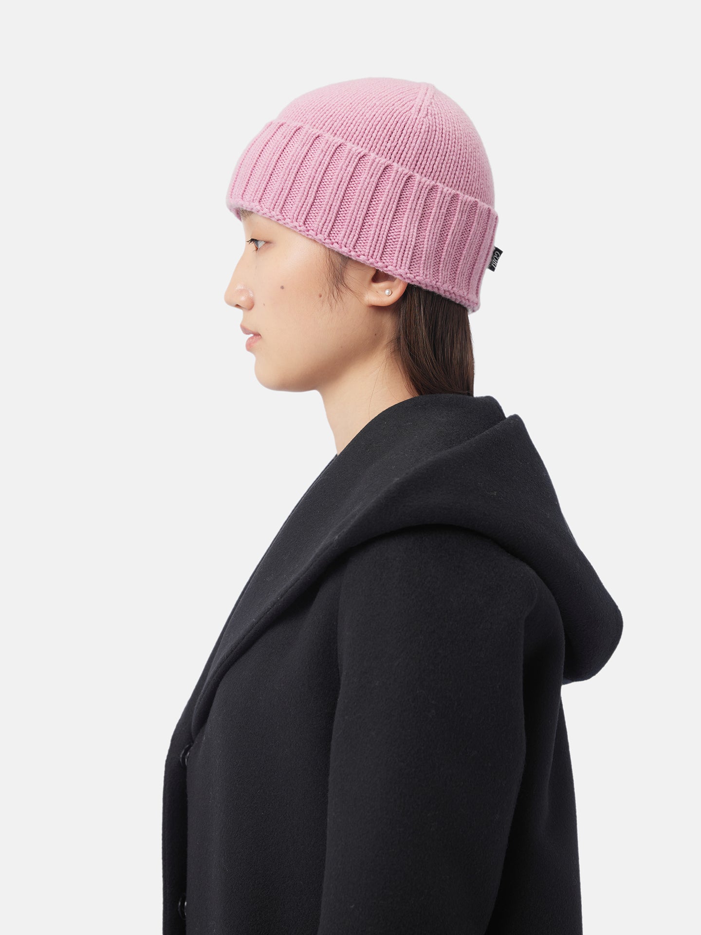 Cashmere Rib Knit Hat /Unisex/