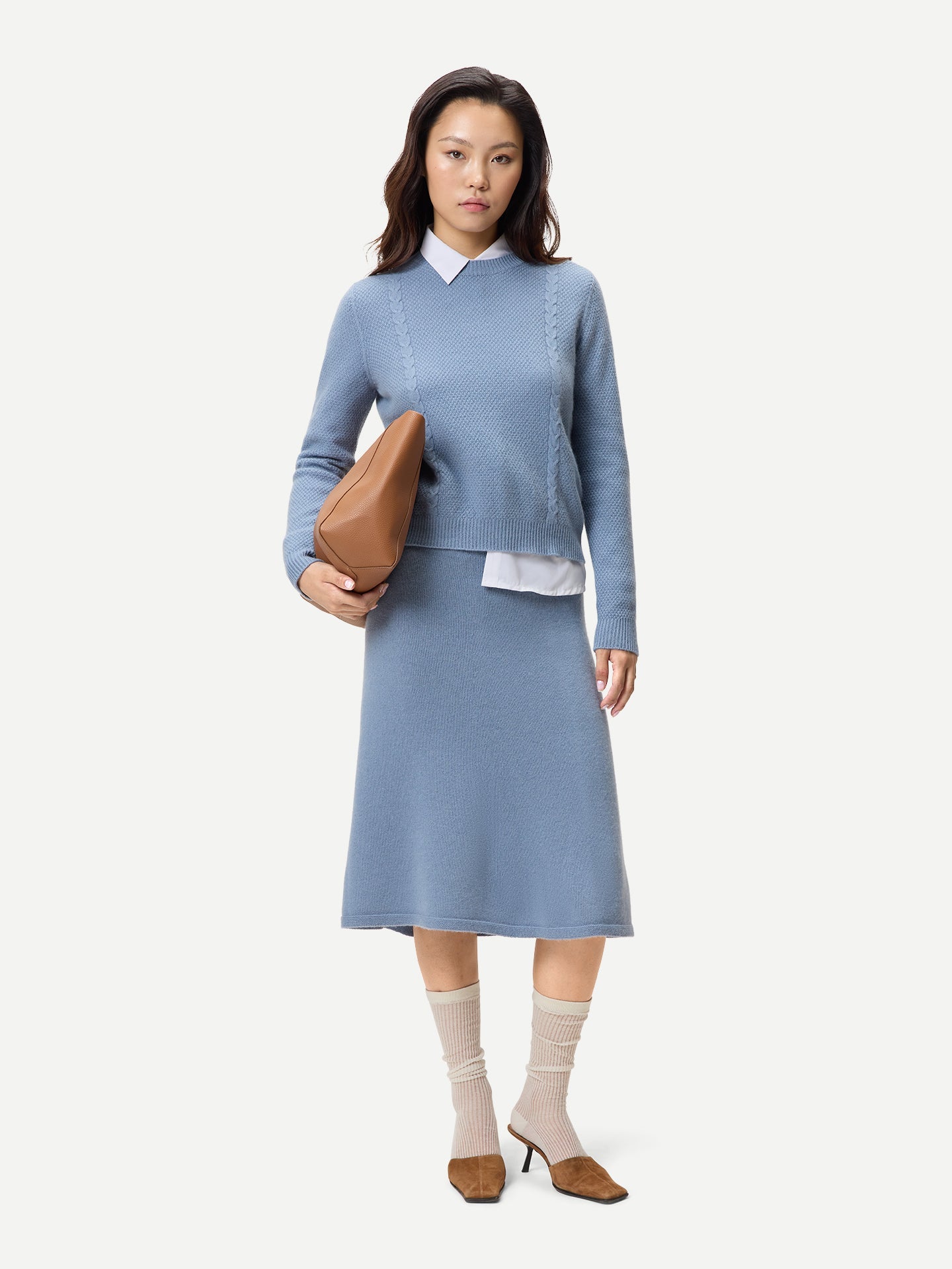 A-Line Cashmere Knitted Skirt