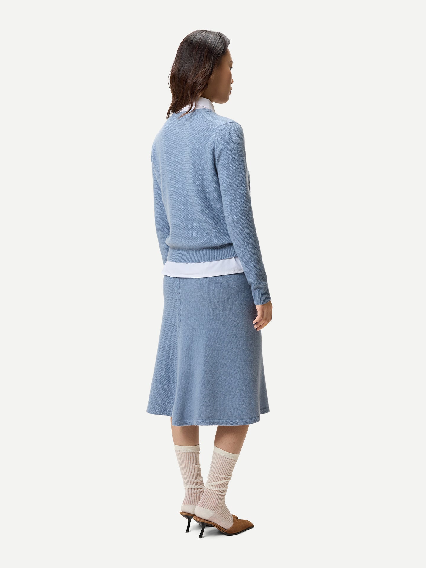A-Line Cashmere Knitted Skirt