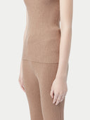 close up bottom side of a brown tank top and pants #color_timber-wolf
