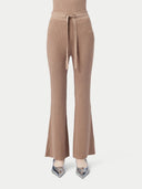 front view of a brown wide leggings with rope #color_timber-wolf
