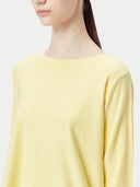 Women's Boatneck Cotton Silk Cashmere Blend Sweater Green Sheen - Gobi Cashmere #color_green-sheen
