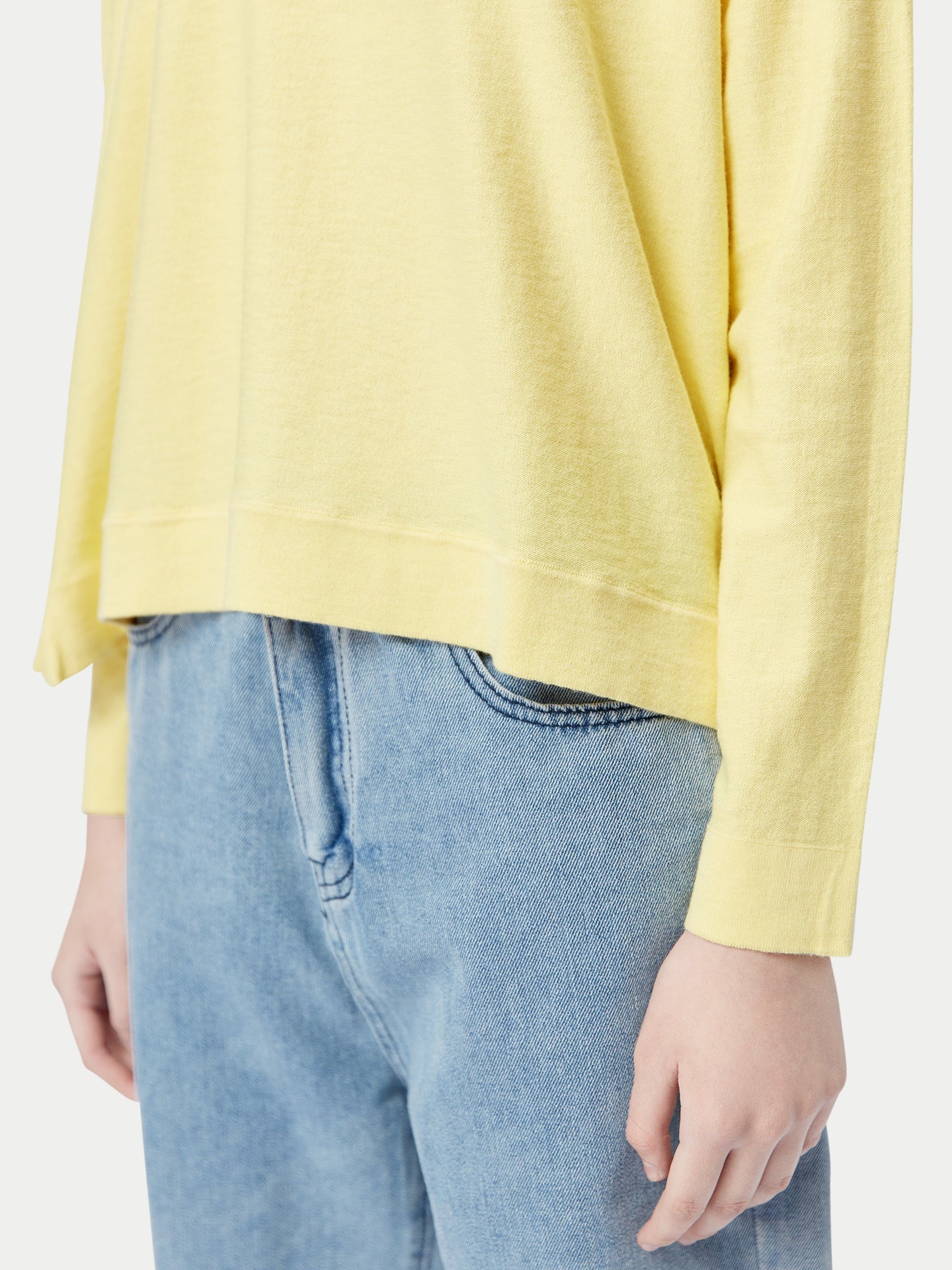 Women's Boatneck Cotton Silk Cashmere Blend Sweater Green Sheen - Gobi Cashmere