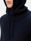 Navy blue sweater with a hood on a white background #color_navy-blazer