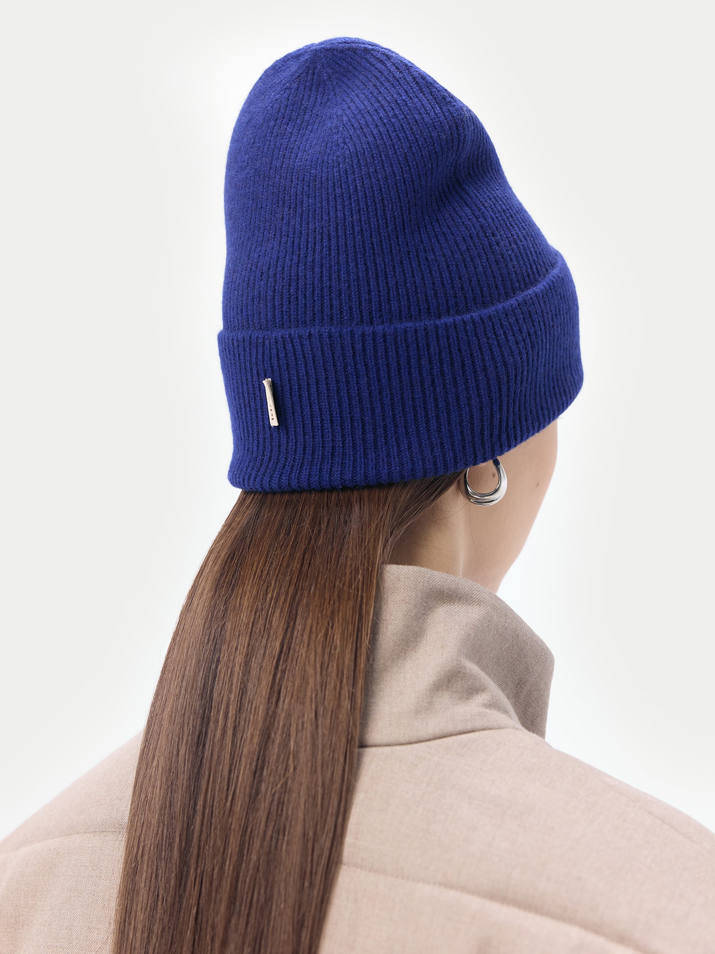 Cashmere Rib Knit Beanie