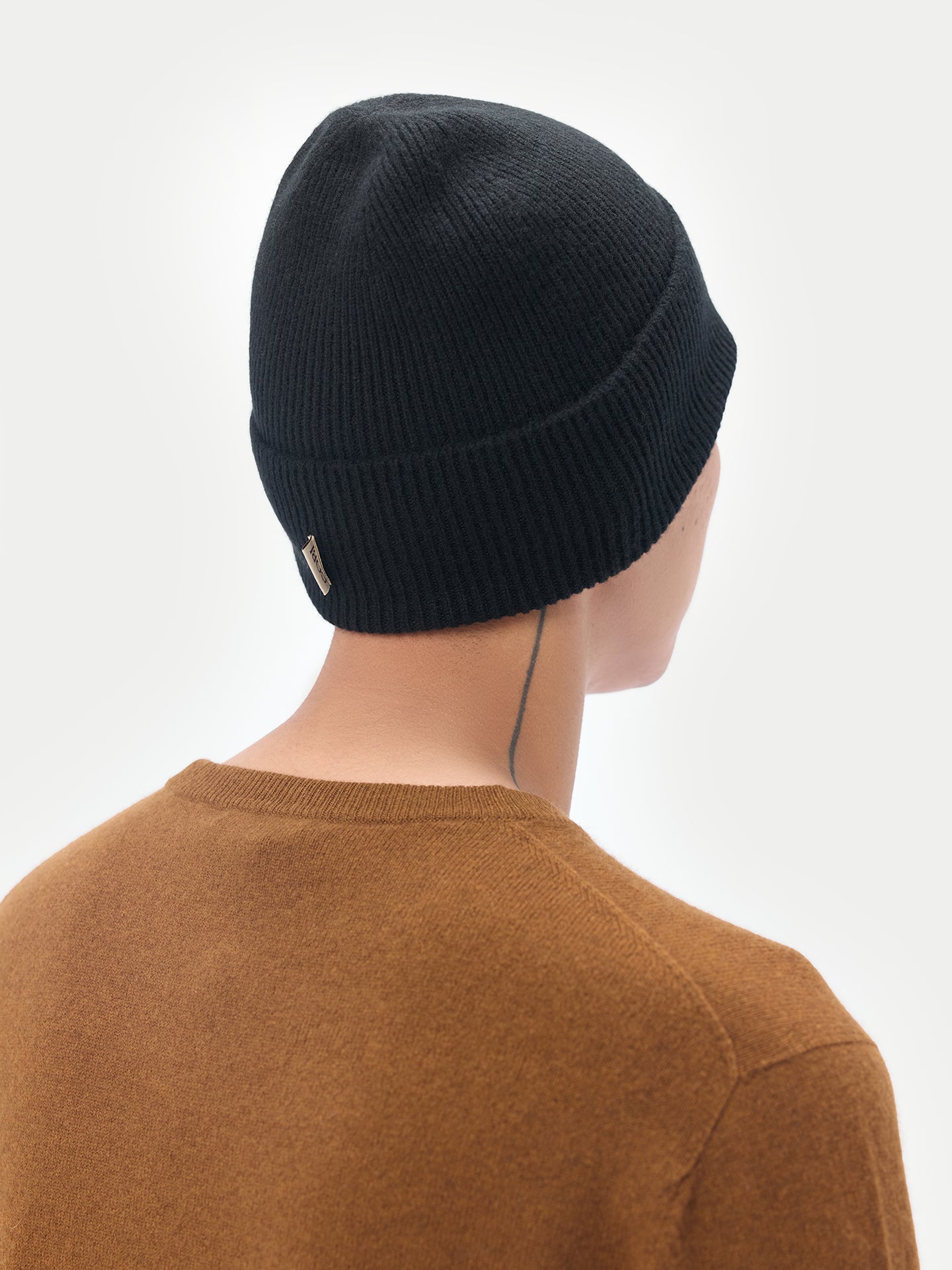 Cashmere Rib Knit Beanie