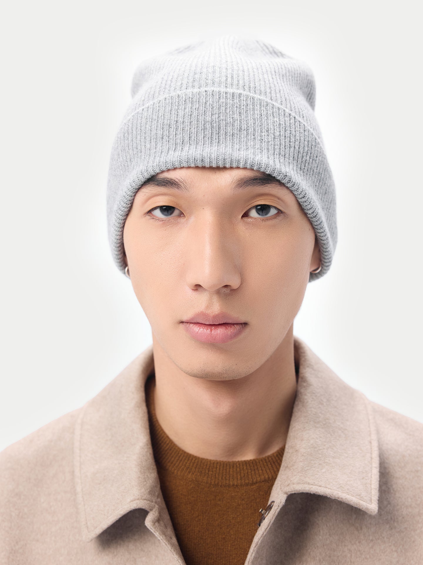 Cashmere Rib Knit Beanie